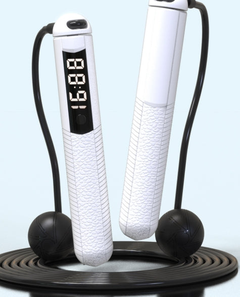 Intelligent Rechargeable Counting Jump Rope for Fitness, with Steel Wire and Cordless Design, Supports Foreign Apps and Bluetooth Jump Rope